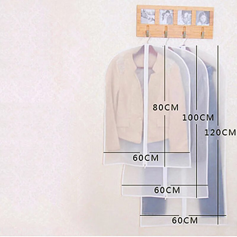 Jednostavna prozirna odjeća Vreća za pohranu otporna na prašinu Novo odijelo Viseći kaput Navlaka za prašinu s patentnim zatvaračem Organizator za ormar Hang Ba