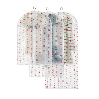 PEVA εμπριμέ κοστουμιού Κάλυμμα σκόνης Οικιακά ρούχα Κάλυμμα σκόνης Ρούχα κρεμαστή τσάντα Ντουλάπα Organizer Παλτό Αδιάβροχο Κάλυμμα για τη σκόνη