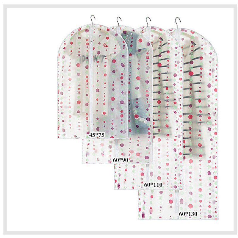 PEVA trükitud ülikonna tolmukate majapidamisriided tolmukaitse riided rippuv kott kapp Korraldaja mantel Niiskuskindel tolmukate