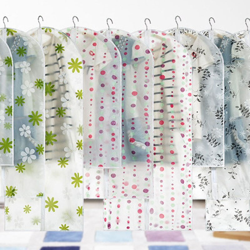 PEVA trükitud ülikonna tolmukate majapidamisriided tolmukaitse riided rippuv kott kapp Korraldaja mantel Niiskuskindel tolmukate