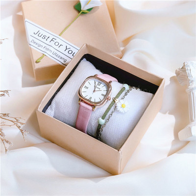 Puhas nahast ümara kujuga käekell