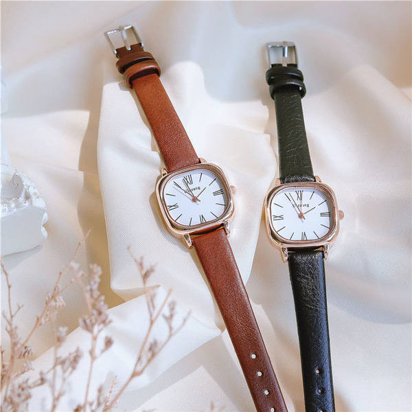 Puhas nahast ümara kujuga käekell