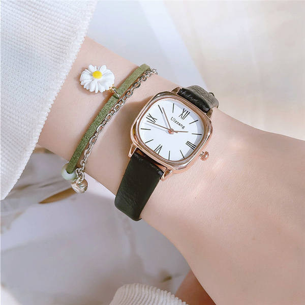 Puhas nahast ümara kujuga käekell