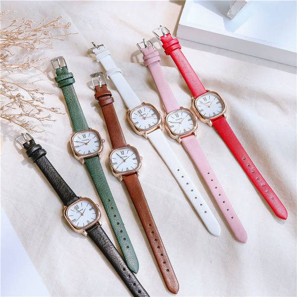 Puhas nahast ümara kujuga käekell