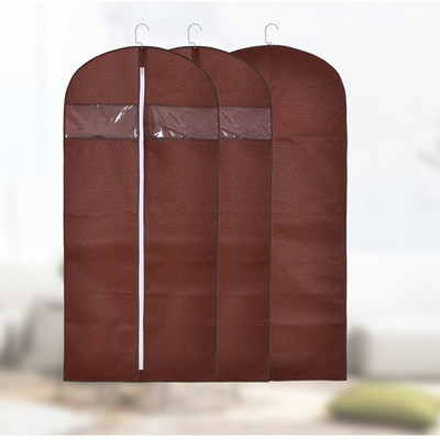 Πυκνό ανάγλυφο μη υφαντό κάλυμμα σκόνης ρούχων καθαρού χρώματος Σακάκι κρεμαστή τσάντα σκόνης Οικιακά ενδύματα Τσάντα αποθήκευσης ανθεκτική στη σκόνη