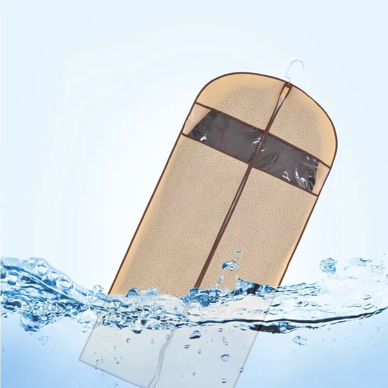 Πυκνό ανάγλυφο μη υφαντό κάλυμμα σκόνης ρούχων καθαρού χρώματος Σακάκι κρεμαστή τσάντα σκόνης Οικιακά ενδύματα Τσάντα αποθήκευσης ανθεκτική στη σκόνη