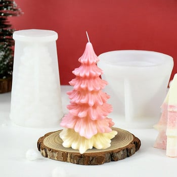 3D Коледна елха на Дядо Коледа Ароматна свещ Силиконова форма Дифузер Гипсова ръчно изработена сапунена торта Шоколадови форми Изработка на смола