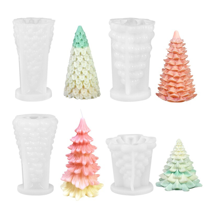 Τρισδιάστατο Πολλαπλό χριστουγεννιάτικο δέντρο με αρωματικό κερί σιλικόνης Διαχύτης καλουπιών από γύψο Χειροποίητο σαπούνι Κέικ σοκολάτας Φόρμες κατασκευής ρητίνης