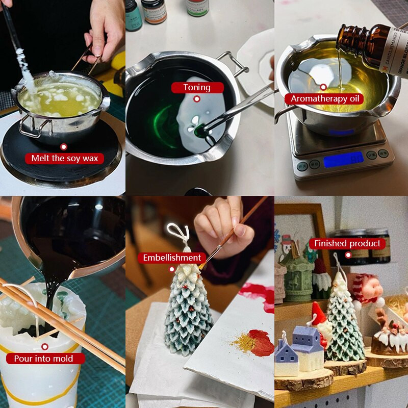 Τρισδιάστατο Πολλαπλό χριστουγεννιάτικο δέντρο με αρωματικό κερί σιλικόνης Διαχύτης καλουπιών από γύψο Χειροποίητο σαπούνι Κέικ σοκολάτας Φόρμες κατασκευής ρητίνης