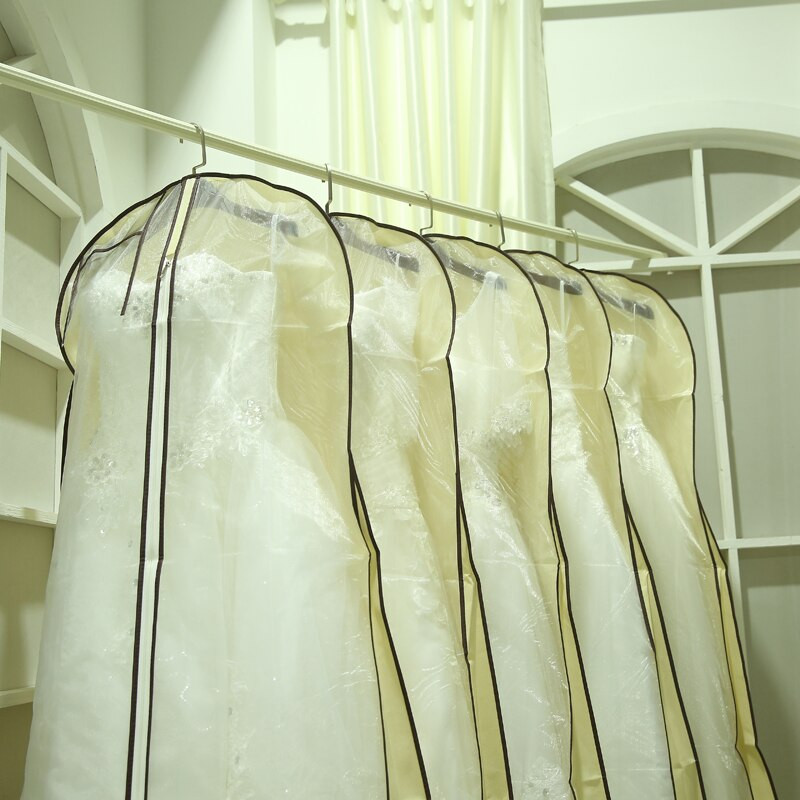 Prozirna visokokvalitetna organza i netkani materijal za vjenčanicu Navlaka za prašinu Prozračna, otporna na prašinu, Vreće za pohranu Show Print LOGO