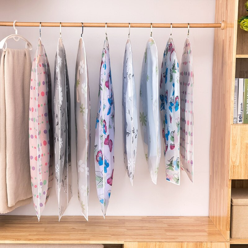 Závesný kryt na oblečenie, odev, šaty, obleky, kabáty, úložné vrecká, 100% priehľadný šatníkový umývateľný obal na oblečenie