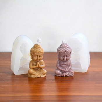 Силиконова форма за свещ Буда Църква Буда Майтрейя Свещ Гипсова форма за декорация Направи си сам Консумативи за правене на свещи