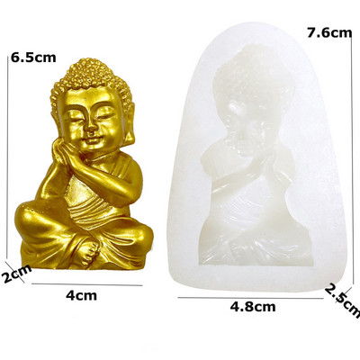 Buddha Silicone Candle Mold Church Buddha Maitreya Κερί Γύψινο Διακόσμηση Καλούπι DIY Κεριά Προμήθειες κατασκευής