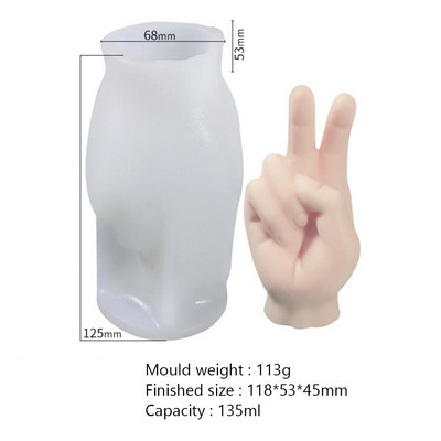 Καλούπια σιλικόνης Gesture Candle Mold Finger Candle Mold Creative Gesture Άρωμα Κερί Κερί Καλούπι Σαπούνι Μούχλα Δώρα για τούρτα Δώρα