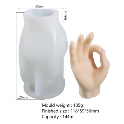 Καλούπια σιλικόνης Gesture Candle Mold Finger Candle Mold Creative Gesture Άρωμα Κερί Κερί Καλούπι Σαπούνι Μούχλα Δώρα για τούρτα Δώρα