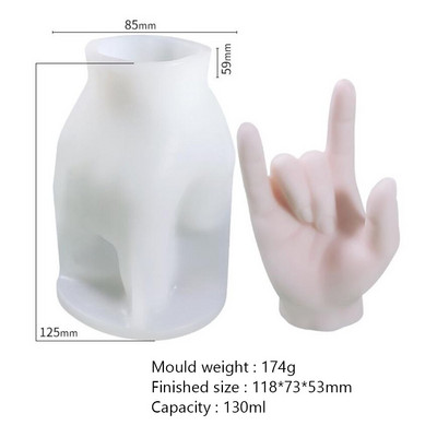 Καλούπια σιλικόνης Gesture Candle Mold Finger Candle Mold Creative Gesture Άρωμα Κερί Κερί Καλούπι Σαπούνι Μούχλα Δώρα για τούρτα Δώρα