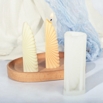 3D Art Geometric Въртяща се силиконова форма Направи си сам Shell Candle Making Сапун Смола Форми Подаръци Craft Home Decor Ръчно изработени ароматизирани свещи