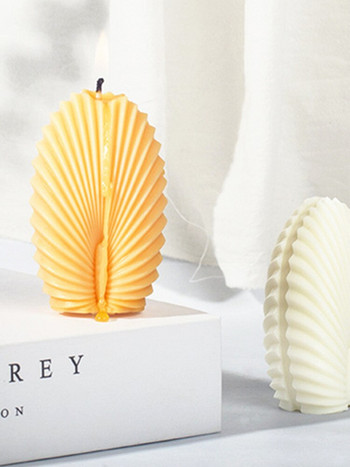 3D Art Geometric Въртяща се силиконова форма Направи си сам Shell Candle Making Сапун Смола Форми Подаръци Craft Home Decor Ръчно изработени ароматизирани свещи