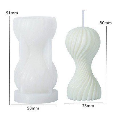3D Artă Geometrică Rotativă Silicon Mucegai DIY Shell Lumânări Fabricare Săpun Rașină Matrite Cadouri Artizanat Decor Home Lumânări Parfumate Handmade