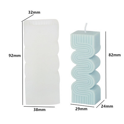 3D Artă Geometrică Rotativă Silicon Mucegai DIY Shell Lumânări Fabricare Săpun Rașină Matrite Cadouri Artizanat Decor Home Lumânări Parfumate Handmade