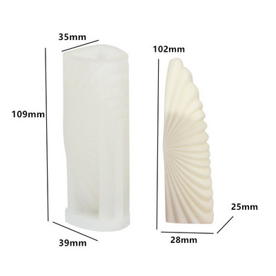 3D Artă Geometrică Rotativă Silicon Mucegai DIY Shell Lumânări Fabricare Săpun Rașină Matrite Cadouri Artizanat Decor Home Lumânări Parfumate Handmade