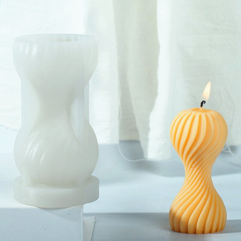 3D Artă Geometrică Rotativă Silicon Mucegai DIY Shell Lumânări Fabricare Săpun Rașină Matrite Cadouri Artizanat Decor Home Lumânări Parfumate Handmade