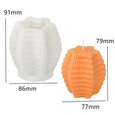 τρισδιάστατο στριφογυριστό στριφογυριστό στριφτό κερί Καλούπια σιλικόνης κυματιστό στριφογυριστή κολόνα σπειροειδή καλούπι σιλικόνης Γεωμετρική αφηρημένη κυματιστή φόρμα κεριών