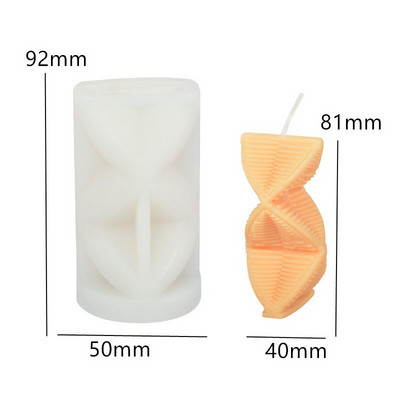 τρισδιάστατο στριφογυριστό στριφογυριστό στριφτό κερί Καλούπια σιλικόνης κυματιστό στριφογυριστή κολόνα σπειροειδή καλούπι σιλικόνης Γεωμετρική αφηρημένη κυματιστή φόρμα κεριών