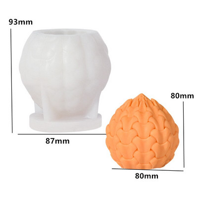 τρισδιάστατο στριφογυριστό στριφογυριστό στριφτό κερί Καλούπια σιλικόνης κυματιστό στριφογυριστή κολόνα σπειροειδή καλούπι σιλικόνης Γεωμετρική αφηρημένη κυματιστή φόρμα κεριών