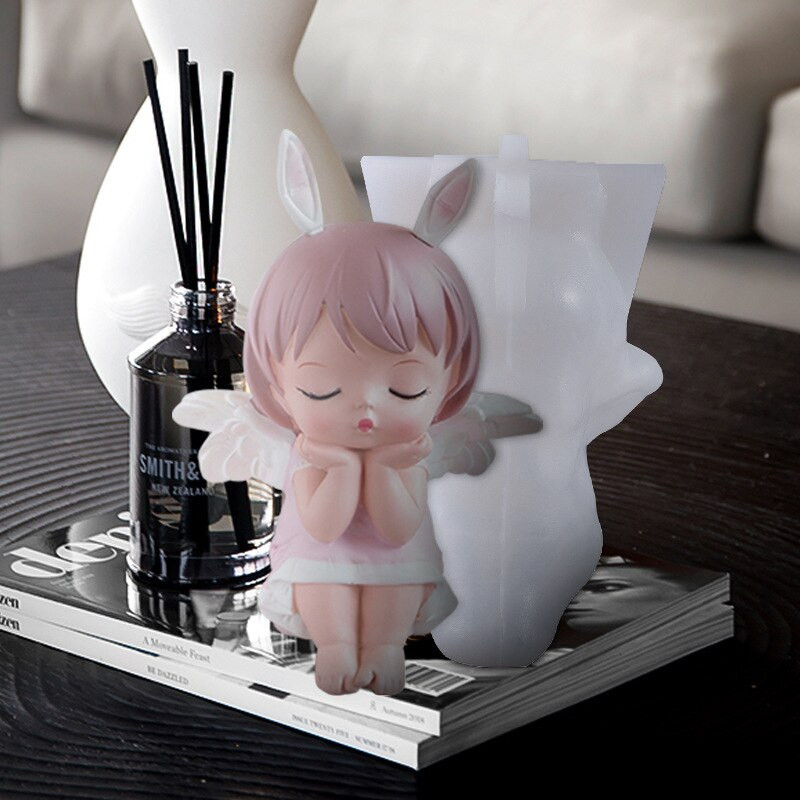 3D φόρμα κεριών αγγέλου για μωρά DIY Χειροποίητο γύψινο σαπούνι κατασκευής ρητίνης σιλικόνης καλούπια για τούρτα Εργαλεία διακόσμησης Φόρμα ψησίματος