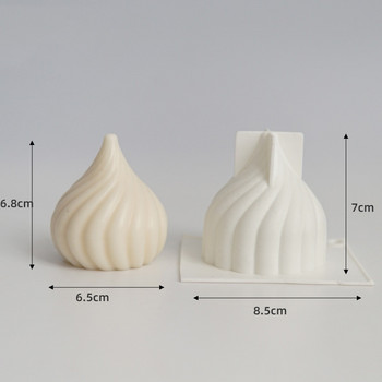 3D лук мазилка Ароматерапия Изработване на свещи Ръчно изработена форма за занаяти Форма за свещ Форма от смола Силиконова форма за восъчни свещи