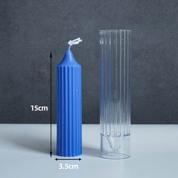 Long Pole Stripe Candle Molds Acrylic Plastic Pillar DIY Kit Making Kit Large Cylinder Candles Molds