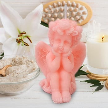 3D ангелска ароматна свещ Ароматерапевтична гипсова свещ Рожден ден Сватба Банкет Сувенири за клиенти Подарък Декорация на дома