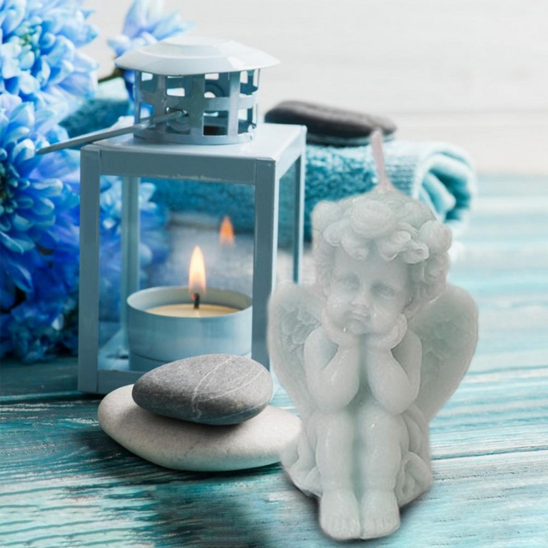 3D anđeo mirisna svijeća Aromaterapijska gipsana svijeća Rođendanska svadba Banket Suveniri za kupce Poklon Dekoracija doma