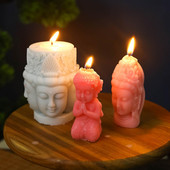 Budin kalup za svijeće Kineski stil Budistička kultura Tematski kalupi Ljudsko tijelo Religijska figura Kalup od gipsane smole Pokloni za uređenje doma