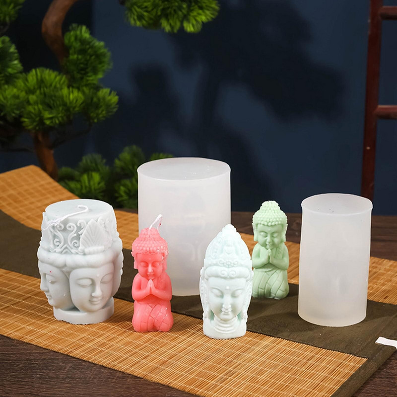 Budin kalup za svijeće Kineski stil Budistička kultura Tematski kalupi Ljudsko tijelo Religijska figura Kalup od gipsane smole Pokloni za uređenje doma