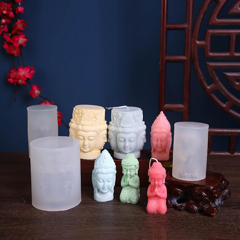 Budin kalup za svijeće Kineski stil Budistička kultura Tematski kalupi Ljudsko tijelo Religijska figura Kalup od gipsane smole Pokloni za uređenje doma