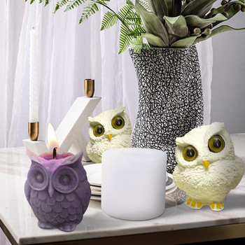 Κερί 3D κουκουβάγιας από πυρίτιο DIY Animal Series Aromatic Candle Making Resin Soap Candle Making Gifts Craft Supplies Διακόσμηση σπιτιού