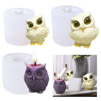 Κερί 3D κουκουβάγιας από πυρίτιο DIY Animal Series Aromatic Candle Making Resin Soap Candle Making Gifts Craft Supplies Διακόσμηση σπιτιού