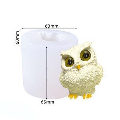 3D öökull räni küünlavorm DIY Animal seeria aromaatsete küünalde valmistamine vaigust seebist küünalde tegemine kingitusi käsitöötarbed kodukaunistus