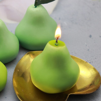 Aromatherapy Candle Diy Mold 3D Simulation Fruit Handmade Aromatherapy Wax Καλούπια κεριών αχλαδιού Υλικό Καλούπια κεριών σιλικόνης
