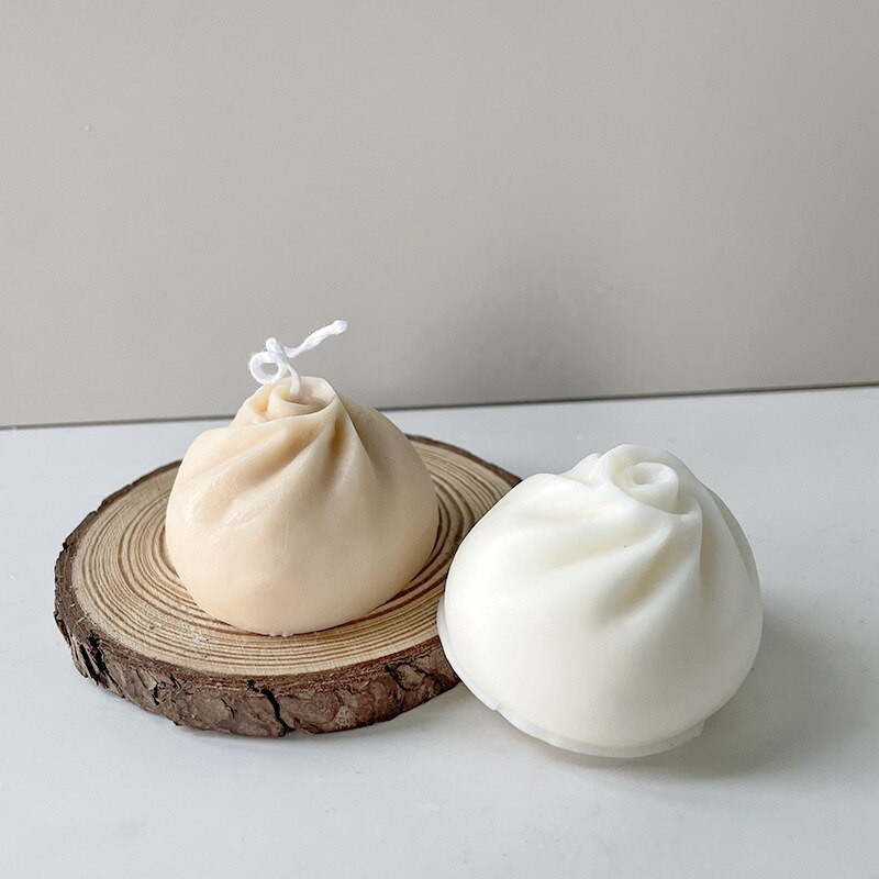 Chifle gătite la abur cu simulare 3D Forme din silicon Xiaolongbao Forme pentru lumânări pentru aromaterapie Chifle DIY Articole de fabricare a tencuielii de săpun realizate manual