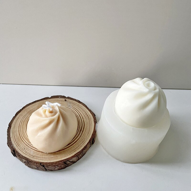 Chifle gătite la abur cu simulare 3D Forme din silicon Xiaolongbao Forme pentru lumânări pentru aromaterapie Chifle DIY Articole de fabricare a tencuielii de săpun realizate manual