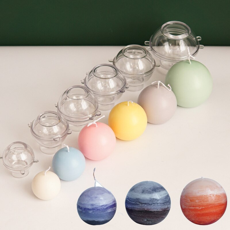 Nagy bolygó gömb alakú gyertyaformák gömb alakú szilikon forma gyanta epoxi ékszerek készítéséhez gyertyaviasz házilag szappan fürdőbomba