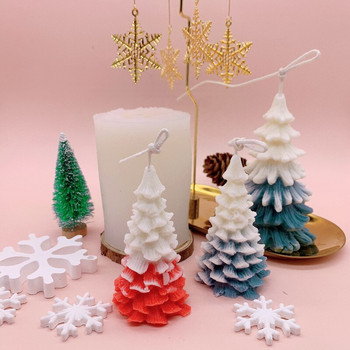 Силиконова форма за восъчна свещ 3D Коледна елха Коледен подарък Десерт Форми за печене на желе за сладолед Ръчно изработена форма за изработка на ароматна смола от глина