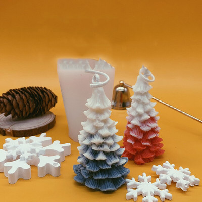 Silikonski kalup za voštanu svijeću 3D božićno drvce Božićni poklon Desert Jelly Kalupi za pečenje sladoleda Ručno izrađeni kalupi za rukotvorine od aroma smole Glina