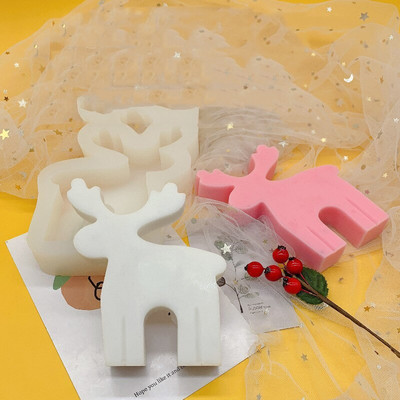 Silikonski kalup za voštanu svijeću 3D božićno drvce Božićni poklon Desert Jelly Kalupi za pečenje sladoleda Ručno izrađeni kalupi za rukotvorine od aroma smole Glina