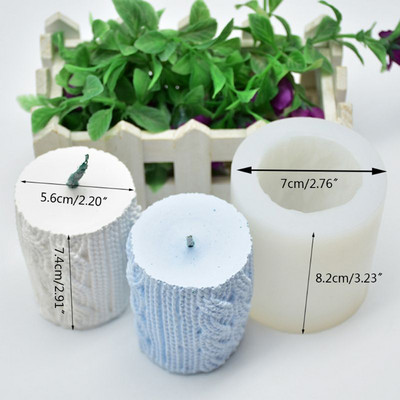 3D pulover mânecă în formă de lumânare mucegai silicon aromă DIY tort mucegai lumânare gips argilă face bricolaj tort ciocolată decor