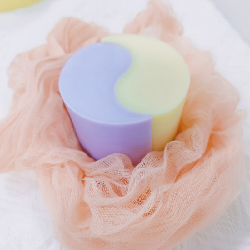 Νέα σχεδίαση Αφηρημένη φόρμα σιλικόνης για κερί σόγιας Καλούπι κεριών Yin Yang για αισθητική διακόσμηση σπιτιού