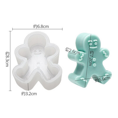 Νέα φόρμα κεριών σιλικόνης Santa Dolls Faceless DIY Χριστουγεννιάτικο Νάνος Χριστουγεννιάτικο Δέντρο Ρητίνη Σαπούνι Καλούπι πάγου Διακόσμηση σπιτιού Δώρα Πρωτοχρονιάς